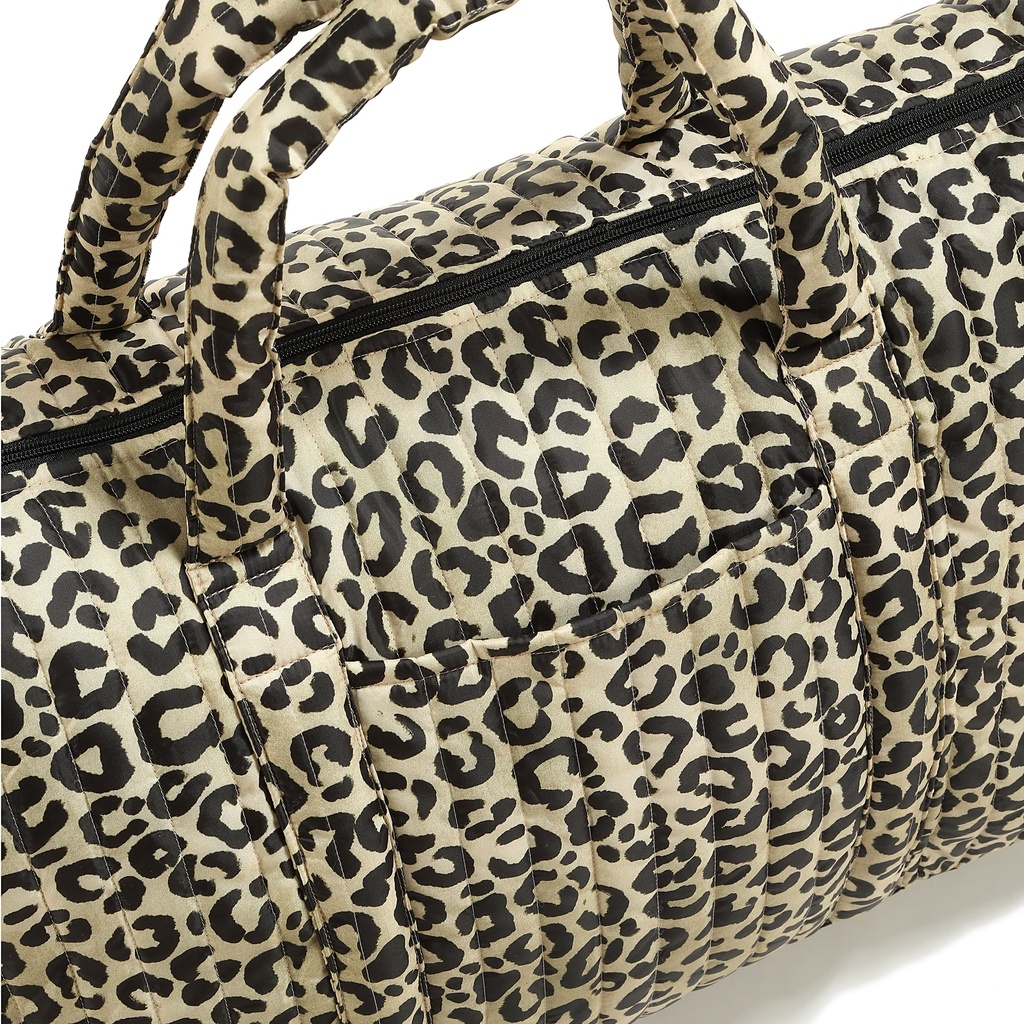 Weekend Bag Nylon LEOPARD CREAM by Magdalena Lamparska