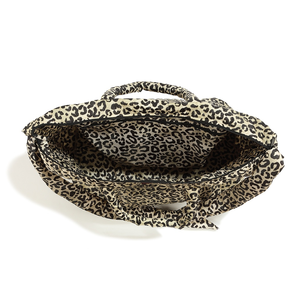 Weekend Bag Nylon LEOPARD CREAM by Magdalena Lamparska