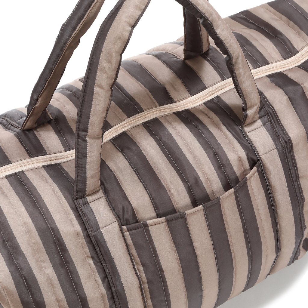 Weekend Bag Nylon STRIPES BROWN