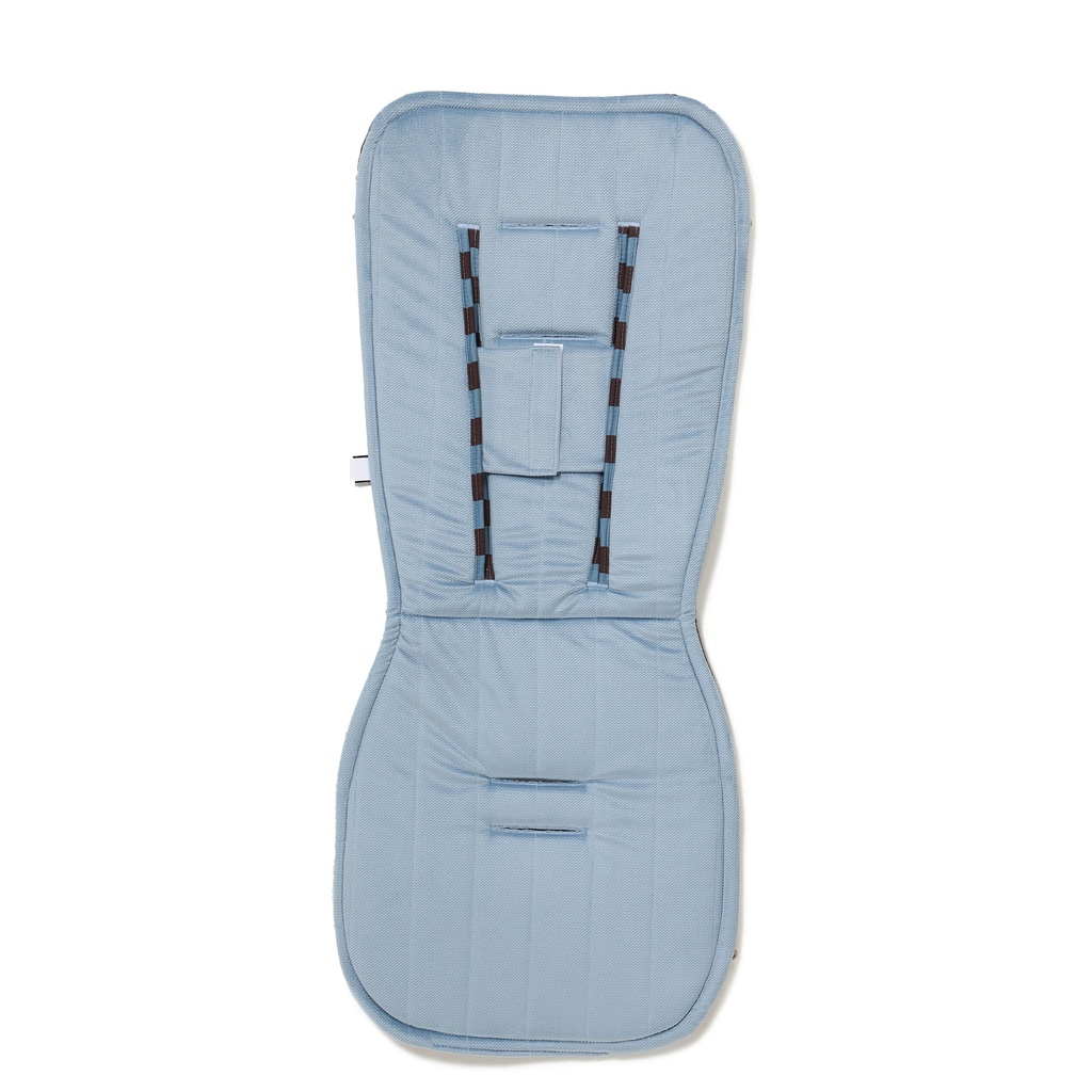 Stroller Seat Liner Cotton Velvet Multi STRIPES BLUE