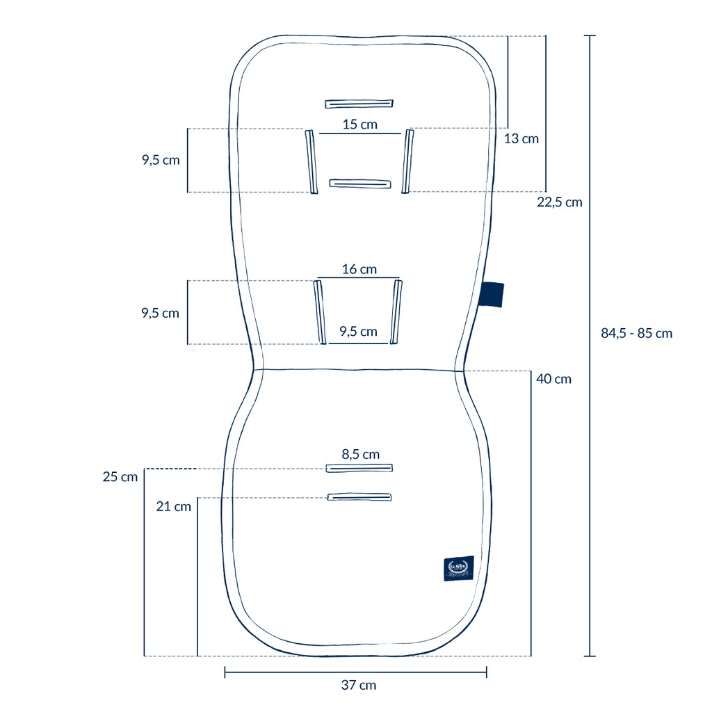 Wkładka do wózka Bawełna Velvet SEAWORLD by Magdalena Lamparska