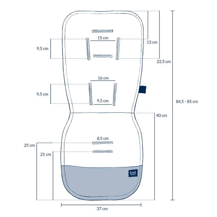 Stroller Seat Liner Jersey HEARTBEAT PINK