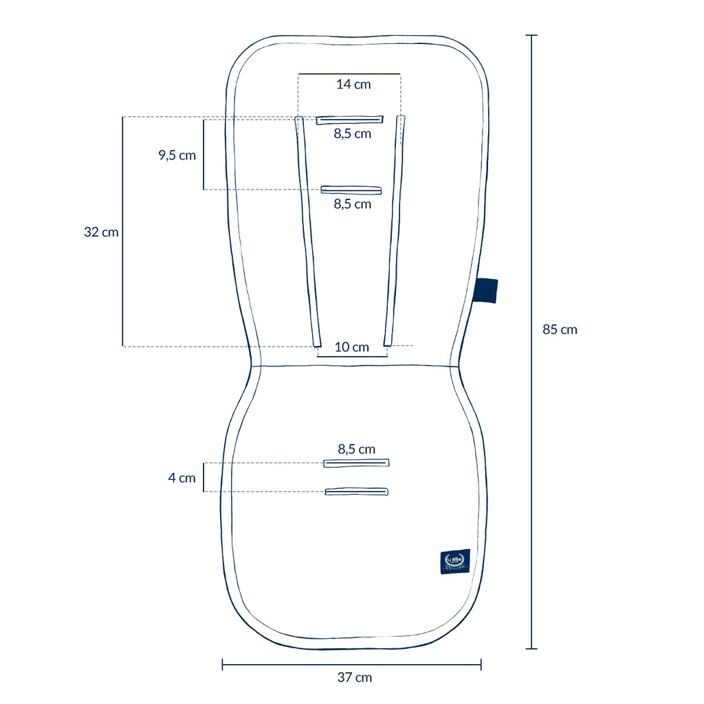 Wkładka do wózka Bawełna Velvet Multi PIERRE THE DOG