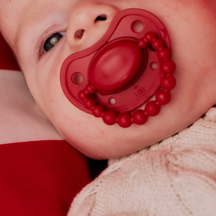 Set Positioning Pacifiers HOLY GREEN and SANTA RED