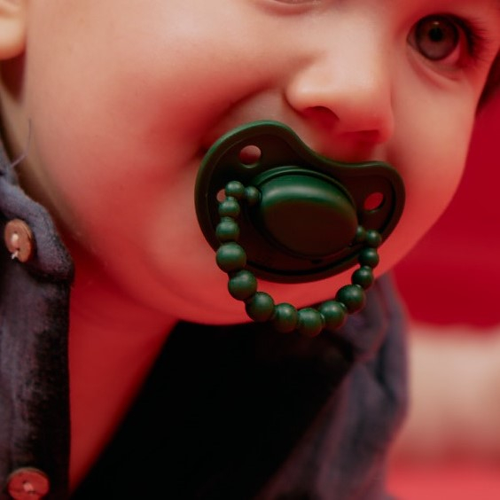 Set Positioning Pacifiers HOLY GREEN and SANTA RED