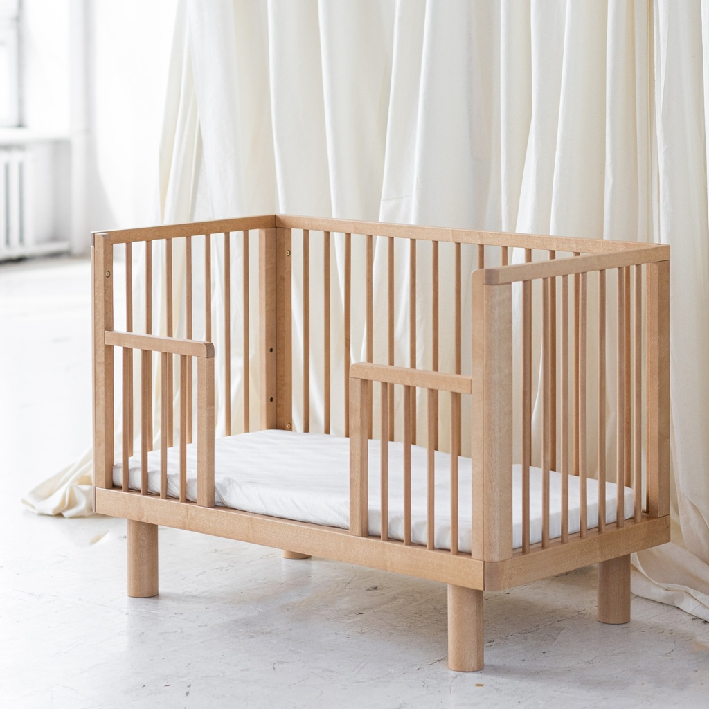 Łóżeczko dziecięce z barierką Junior NATURAL WOOD