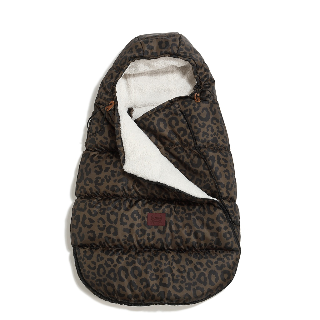 Footmuff Baby Multi LEOPARD CHOCO by Magdalena Lamparska