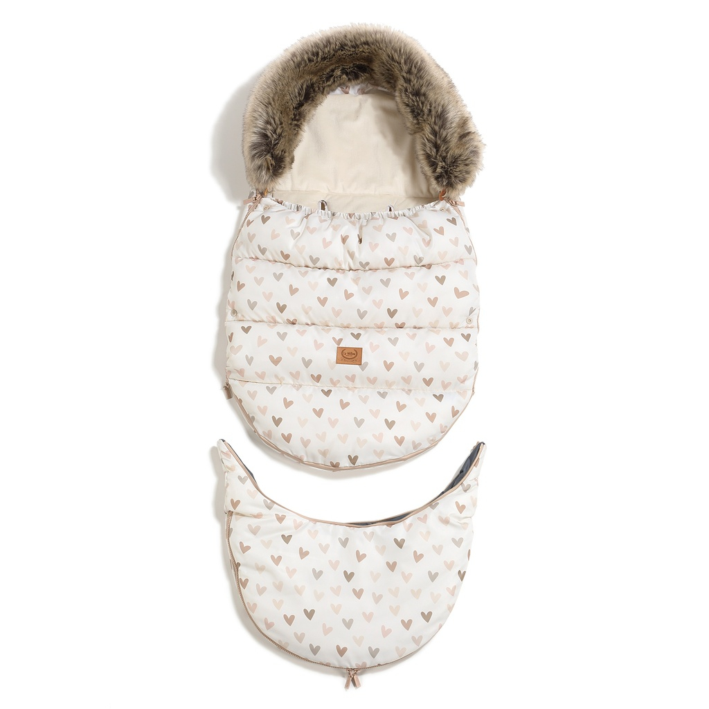 Footmuff Combo Multi HEARTBEAT BEIGE