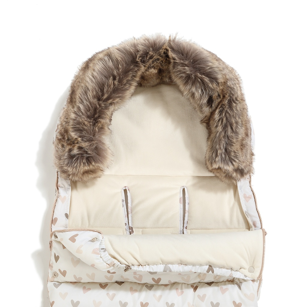 Footmuff Uni Multi HEARTBEAT BEIGE