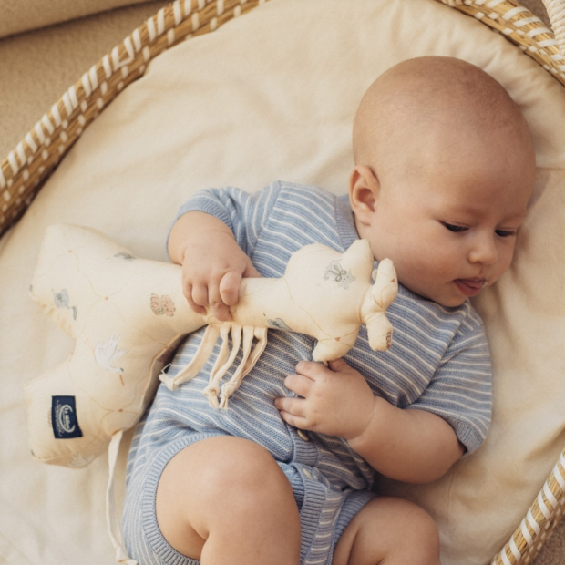Grzechotka Żyrafka Bawełna BEBE MIGNON VANILLA-1667682275554