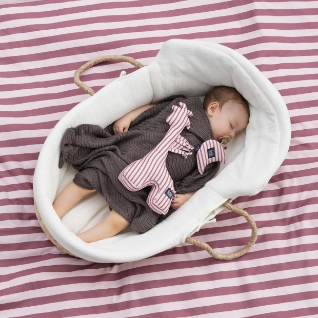 Grzechotka Żyrafka Bawełna STRIPES PINK-1561856359947