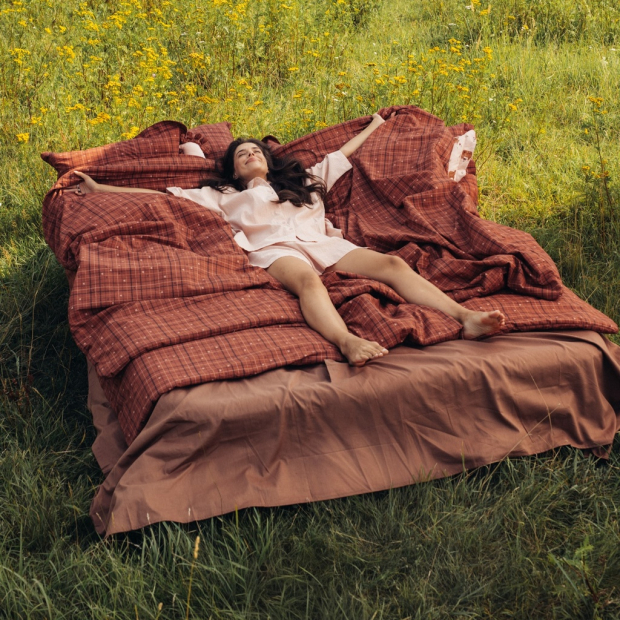 Komplet Pościeli Bawełnianej MOO MEADOW PLAID-1667881562970