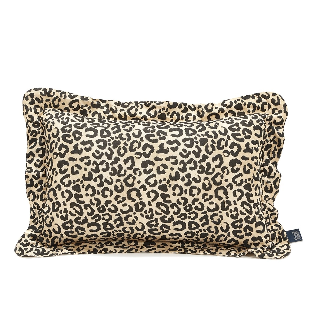kopfkissen baumwolle leopard cream by magdalena lamparska