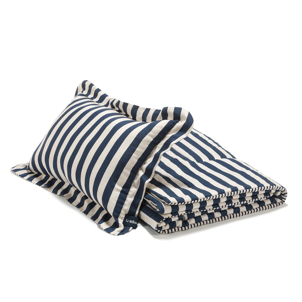 bettwarenset bambus stripes navy